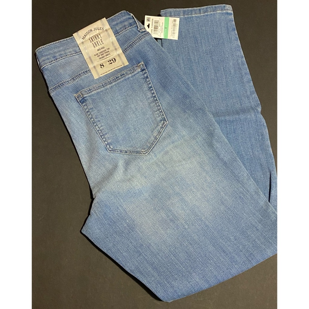 NWT Maison Jules Skinny Ankle Jeans